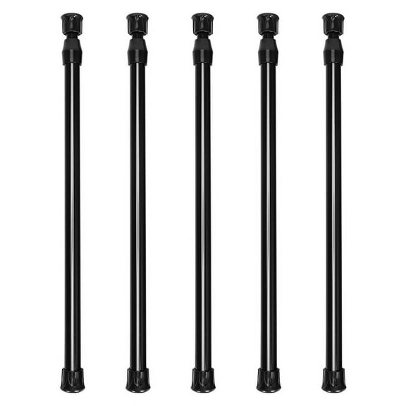 Guckmall Black Adjustable Spring Curtain Rod, 11.81"- 20"