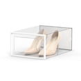 thumbnail image 2 of SEE SPRING Caja de almacenamiento de zapatos grande, paquete de 12, organizador de zapatos apilable de plástico transparente para armario, zapatero plegable para ahorrar espacio, contenedor para zapat, 2 of 5