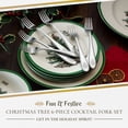 thumbnail image 2 of Spode Christmas Tree Cocktail Forks (Set of 6) - 6.8-Inch Appetizer and Dessert Forks, 18/10 Stainless Steel Flatware, Salad Forks for Christmas Appetizers & Small Plates, Holiday Table Settings, 2 of 7