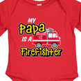 thumbnail image 4 of Inktastic My Papa is a Firefighter with Fire Truck Boys or Girls Long Sleeve Baby Bodysuit, 4 of 5