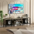 thumbnail image 2 of VECELO TV Stand for TV up to 75 Inch, Entertainment Center TV Console with Storage Shelves for Living Room, Gray, 2 of 8