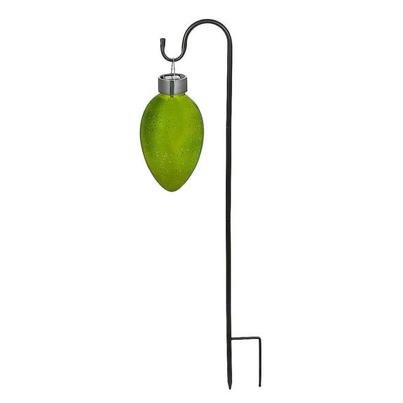 Evergreen Solar Mercury Glass Christmas Light with Shephard's Hook, Green