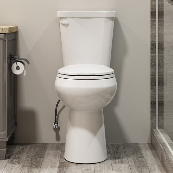 HOROW Toilet 21 in. Extra Tall 2-Piece High-Efficiency 1.28 GPF Single Flush Round Flush Seat Included