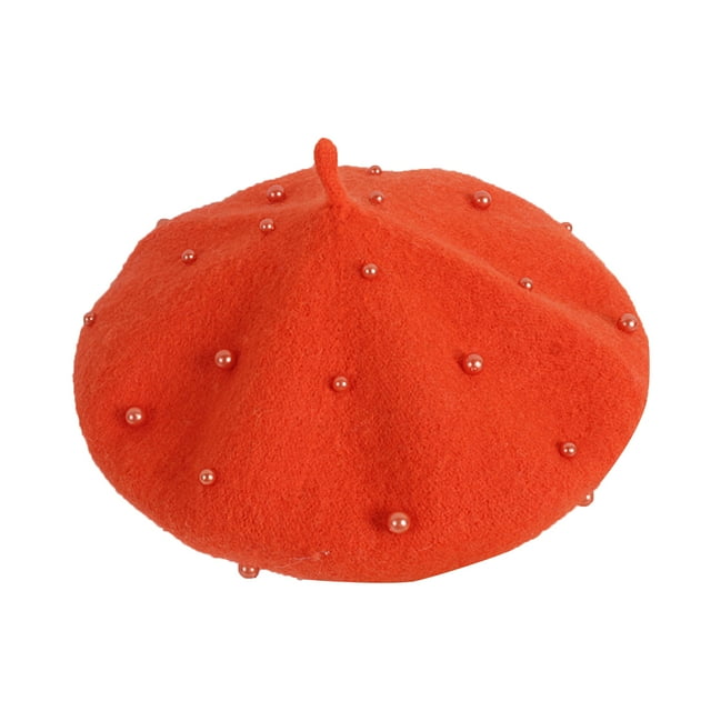 ITFABS Béret Perlé pour Filles, Chapeau Style Princesse Multicolore pour Printemps Automne Hiver