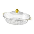 thumbnail image 5 of WeiLaiKeQi Fruit Bowl with Lid Container Decorative Dish for Kitchen Home Breakfast Tea clear 33.5x30.5x6cm, 5 of 9