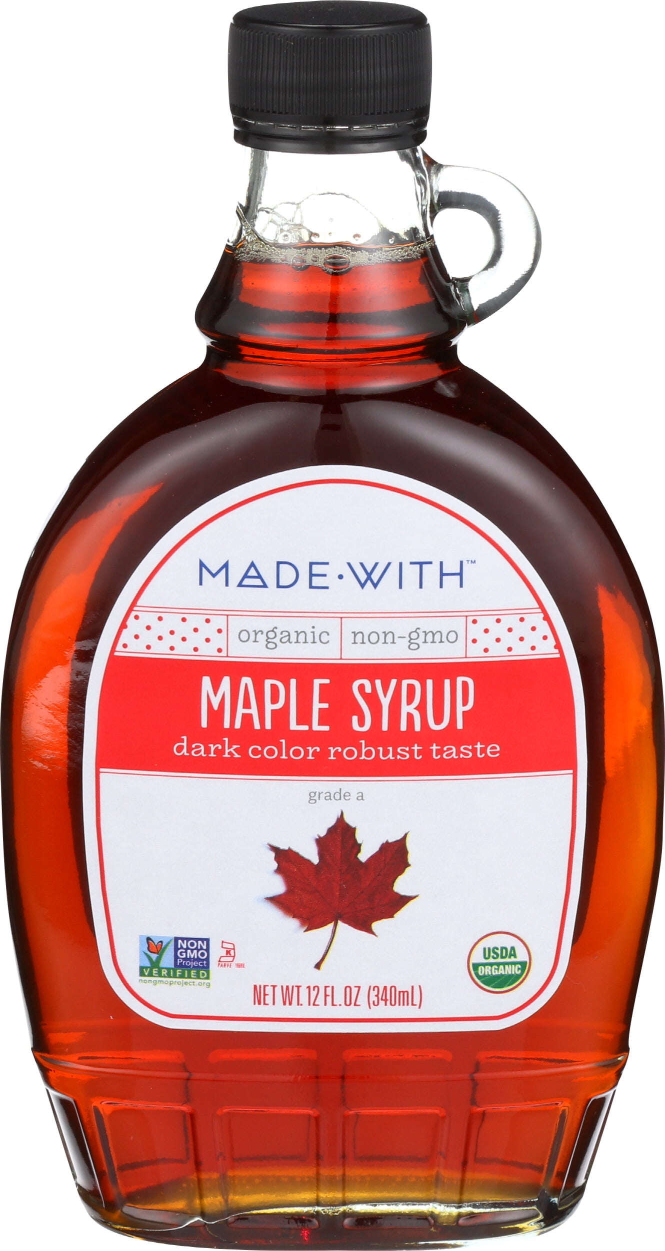 Pack of 12, Made With Organic Maple Syrup Grade A Dark, 12 fl oz