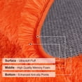 thumbnail image 6 of ASPILLOW Fluffy Circular Rugs,6ft Orange Soft Fuzzy Plush Indoor Round Carpets for Bedroom Living Room Kids Room Nursery, 6 of 8
