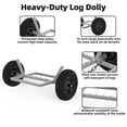 thumbnail image 5 of S-HOME 24-Inch Steel Log Carrier Log Dolly with All-Terrain Tires 1500 lbs Capacity Perfect for Heavyfirewood Transport, 5 of 8