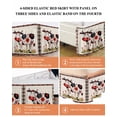 thumbnail image 6 of Fall Funny Cow Wrap Around Bed Skirts for Queen Bed 18" Drop, Bed Skirt with Adjustable Elastic Belt Dust Ruffle Bed Valance for Bedroom Hotel Luxury Farm Animal Flower Leaves Lattice Bed Frame Cover, 6 of 7