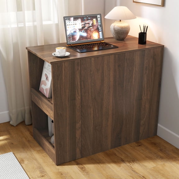 Contemporary Computer Desk with Drawers and Expandable Surface, Ideal Home Office Writing and Study Workstation