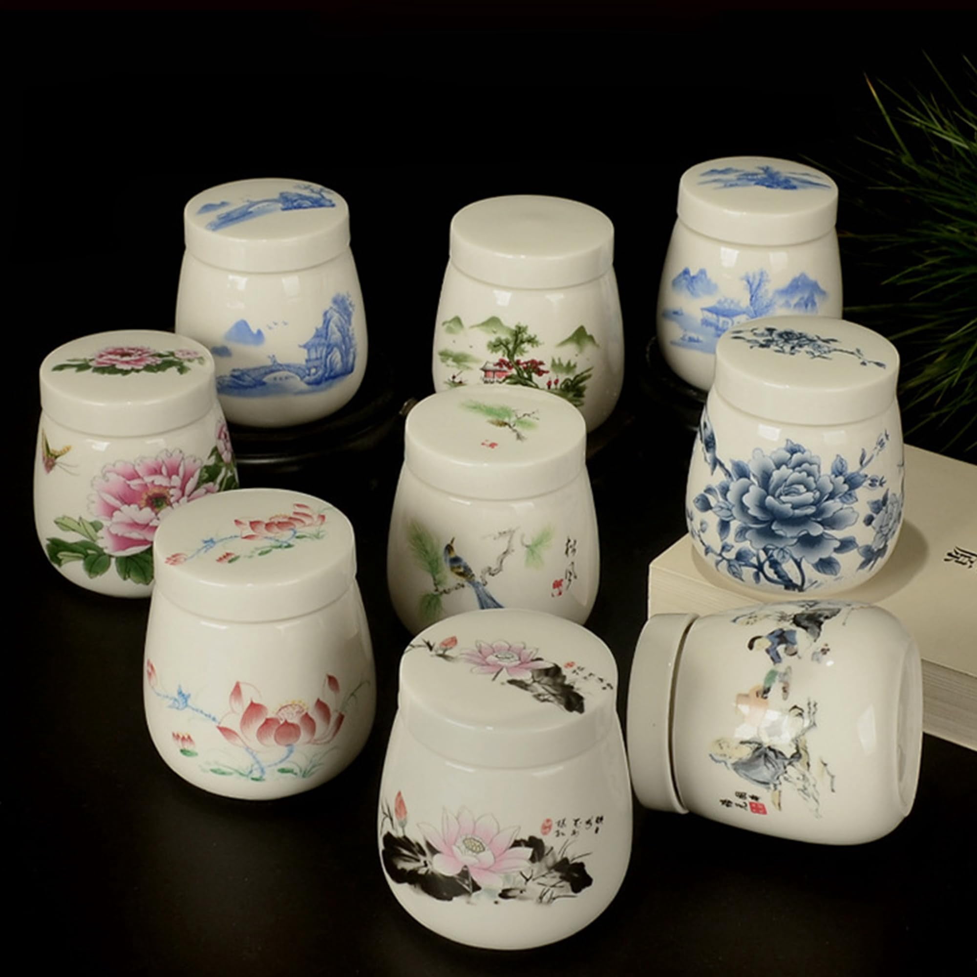 Egg Coddlers Sets with Lids: Porcelain Ceramic Egg Cooker, 220ml Egg Coddler with Lid, Coddled Egg Cups for Breakfast, Steamed Egg Dish, Single or Double Egg Cooking, Chawanmushi Cups