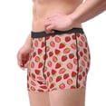 thumbnail image 2 of Uemuo Strawberries Pattern Men's Boxer Briefs,Trunk Anti-Chafing,Comfortable, Durable, and Stylish Underwear-Small, 2 of 9