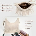 thumbnail image 4 of JASGOOD Fringe Purse Western Cowgirl Boho Bags for Women Tassel Crossbody Bag Vintage Suede Leather Handbag, 4 of 7