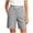 Gray, variant on Qgtaibl Womens High Waist Bermuda Shorts Cotton Linen Drawstring Casual Shorts with Button Detail and Pockets Loose Fit Comfortable Straight Leg Shorts for Summer Work Gray M