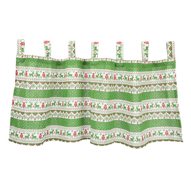 Cortina corta y suave de Navidad, visillo para balcón, cortina de balcón. El 130x40cm