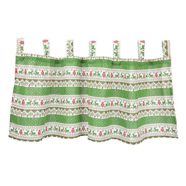 Cenefa de Navidad suave corta Gloria para puerta 130x40cm Cortina corta estampada