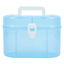 Raindrops  Double Layer Suitcase Bins Kids Travel Toys Tool Trunk Child Blue