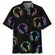 thumbnail image 3 of Camisa hawaiana con estampado de discos de DJ para hombre, blusa informal de manga corta con estampado 3D para fiesta de verano, con botones y solapa de gran tamaño, 3 of 5