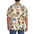 thumbnail image 7 of PAYOHTO Canada Places concept Mens Hawaiian Casual Short-sleeved Shirt Tropical Summer Beach Button Down Shirts, 7 of 7