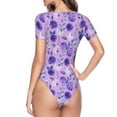 thumbnail image 4 of Naloa Violet Women's Short-Sleeved Onesie, One-Piece Swimsuit for Parties, dates, clubs - X-Large, 4 of 9