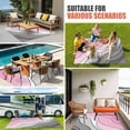 thumbnail image 5 of Outdoor Rug 3x5 ft Pink Grey Modern Geometric Outdoor Large Area Rug Non Slip Rubber Abstract Beach Front Door Mat RV Rug Camping Carpet Patio Outdoor Rugs for Backyard Balcony Deck Porch Indoor, 5 of 9