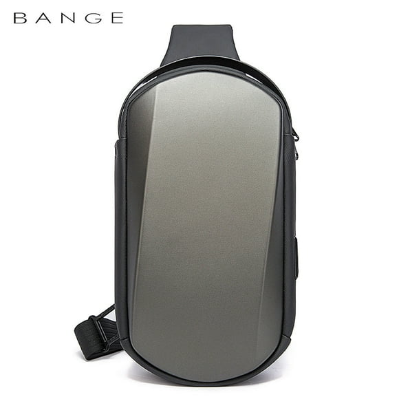 Mochila Cruzada Bange Espacio para iPad Tablet 8.5" audífonos, billetera y libros. Material resistente al agua y carga USB. Modelo BG-7256 Bange BG-7256