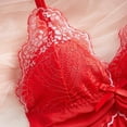 thumbnail image 4 of Women Sexy Embroidery Lingerie Set Pleated Babydoll Dress Lace Chemise Boudoir Outfits Thong 2 Piece Outfits, 4 of 7