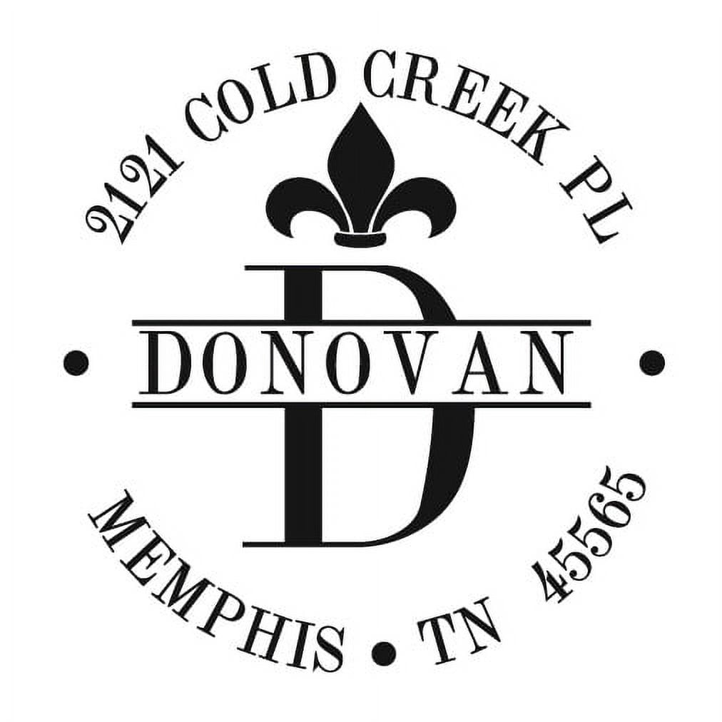 Personalized Round Self-Inking Rubber Stamp - The Donovan