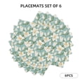 thumbnail image 5 of Rocae Lilies Flowers Printed Heat Resistant Place Mats,Classic Hemstitch Cloth Fabric Placemats Imitation Linen Place Mat Table Mats 18x12 inch, 5 of 5