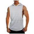 thumbnail image 4 of NOLDARES Men's Sleeveless Tank Top with Hood Lightweight Quick Dry Workout Gym Athletic Muscle Shirts(Grey,XL), 4 of 8