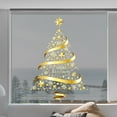 thumbnail image 1 of Removable Cling Colorful Christmas Tree Window Stickers For Glass Window Large Gold Xmas Tree Window Stickers Large DIY Static Wall Window Door Mural Showcase Decal Sticker(23.62X35.43in), 1 of 6