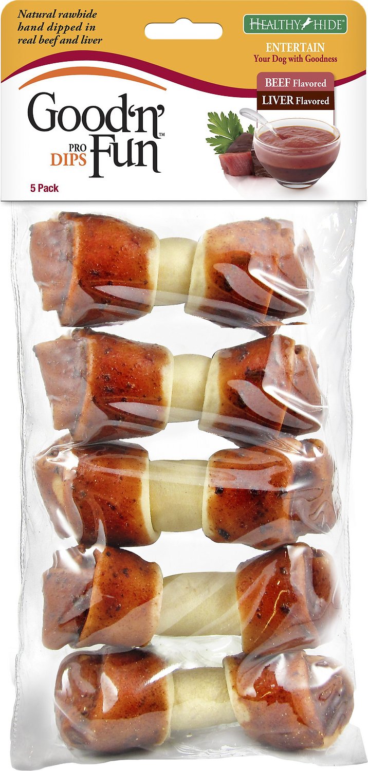 Good'n'Fun Pro Dips Beef & Liver Chews for Dogs, 5 Count