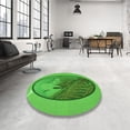 thumbnail image 4 of Ahgly Company Machine Washable Indoor Rectangle Transitional Green Area Rugs, 5' x 7', 4 of 7