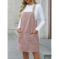thumbnail image 6 of Women's Summer Striped Casual Denim Dress Sleeveless Denim Dress with Pockets, 6 of 7