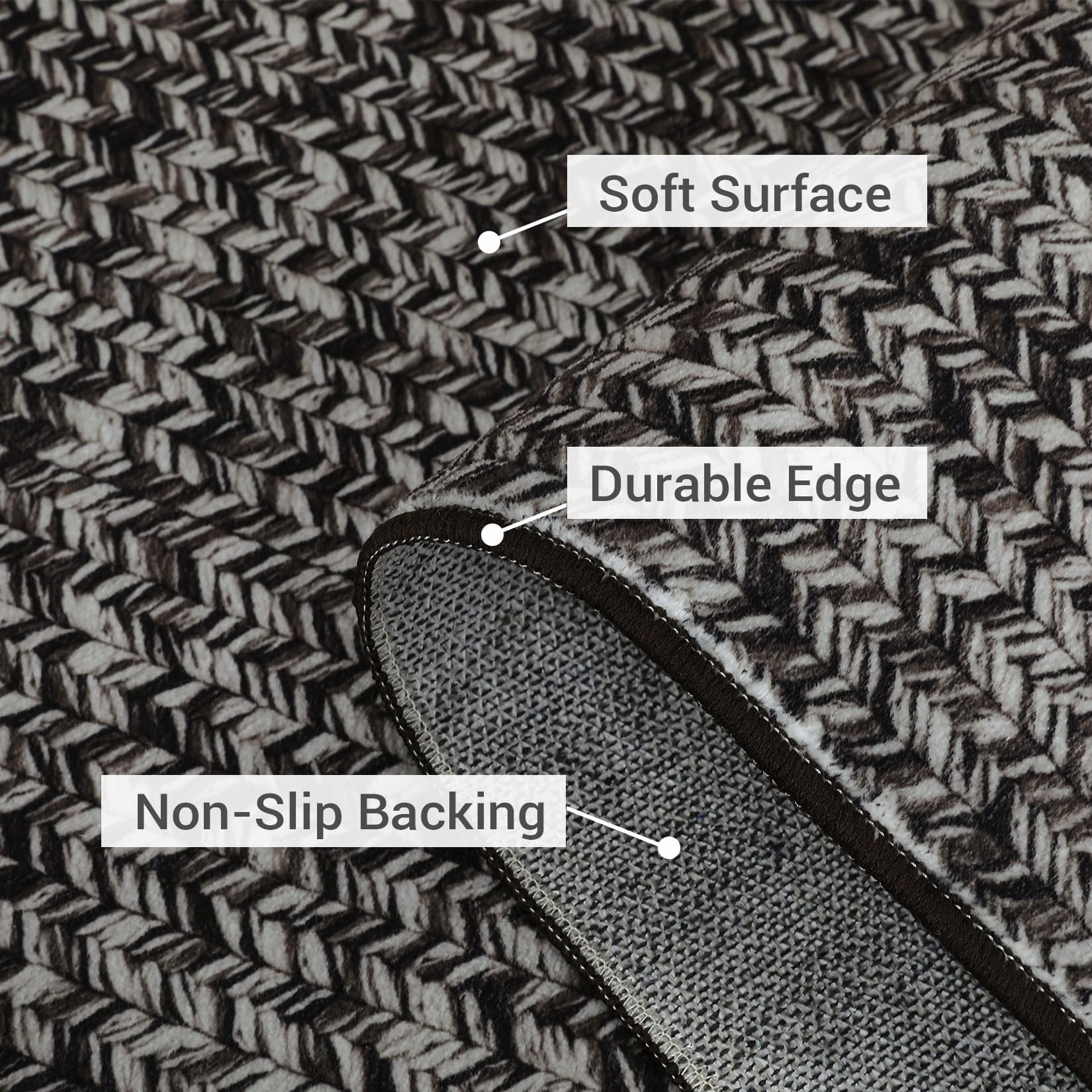 Danolapsi 8x10 Area Rug Machine Washable Rug for Living Room Print Braided Indoor Accent Rug Soft Bedroom Rug Farmhouse Large Area Rug Non Slip Throw Rugs Non Shedding Stain Resistant Carpet for Home