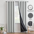 thumbnail image 2 of Bxaolu Black Out Curtains 98 Inches Long 2 Panels for Living Room, Bedroom, Office Thermal Insulated Blackout Drapes Solid Grommet Noise Reducing Window Curtains, W40, 2 of 9