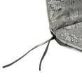thumbnail image 3 of Jordan Manufacturing 72" x 22" Fitch Gray Stripe and Adair Gray Jacobean Reversible Rectangular Outdoor Chaise Lounge Cushion with Ties and Hanger Loop, 3 of 12
