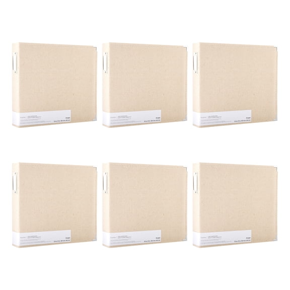 Recollections Oatmeal D-Ring Scrapbook Album, 6 Pack
