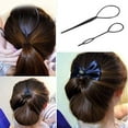 thumbnail image 3 of Ponytail Creator Plastic Loop Styling Tools Black Topsy Pony Tail Hair Braid,black,, 3 of 5