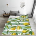 thumbnail image 5 of Honeii Lemon Print Fleece Blanket - Throw Blanket for Bed, Sofa, Couch, Camping, and Travel , Microplush Ultra Soft Warm Blanket-60"x50", 5 of 7