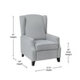 thumbnail image 5 of Flash Furniture Prescott Polyester Fabric Upholstered Slim Traditional Pushback Recliner, Gray, 5 of 15