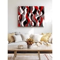 thumbnail image 4 of Red Stripe Wall Art for Living Room,Canvas Picture Wall Decor for Bathroom Bedroom,Grey White Ombre Geometric Modern Abstract Painting Artwork for Office Kitchen Hallway Dining Room Decor 24"x32", 4 of 8