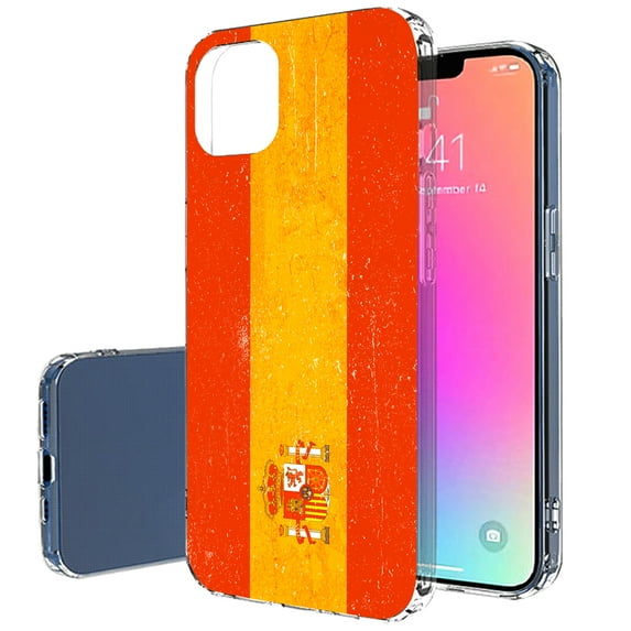TalkingCase Slim Case for Apple iPhone 13 Pro, Slim Thin Gel Tpu Cover, Old Flag Spain Print, Light Weight, Flexible, Soft, Anti-Scratch, Printed in USA