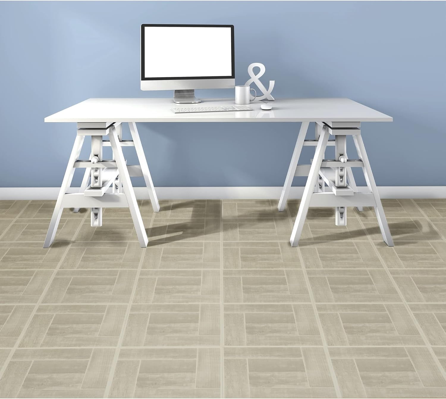 Ergode Nexus Saddlewood 12x12 Self Adhesive Vinyl Floor Tile - 20 Tiles/20 sq. ft.