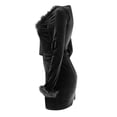 thumbnail image 5 of Gibobby Vestido de manga larga para mujer Vestido de traje de felpa sexy con cuello en V de invierno para mujer(Negro,M), 5 of 5