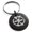 Black, variant on Stainless Steel Ancient Tribal Change Rune Engraved Small Medallion Circle Charm Keychain Keyring