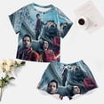 thumbnail image 4 of Ghostbusters Frozen Empire Summer Home Suit For Womens Short-Sleeved Pajama Set 2pcs Loungewear Soft Sleepwear T-Shirts Tee Shirt Top And Short Sleeping Pants, 4 of 8