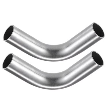 Unique Bargains 2 Pcs Car Bend Elbow Pipe Tube 0.98' OD 4' Leg Length 90 Degree Exhaust Pipe Air Intake Tube Universal
