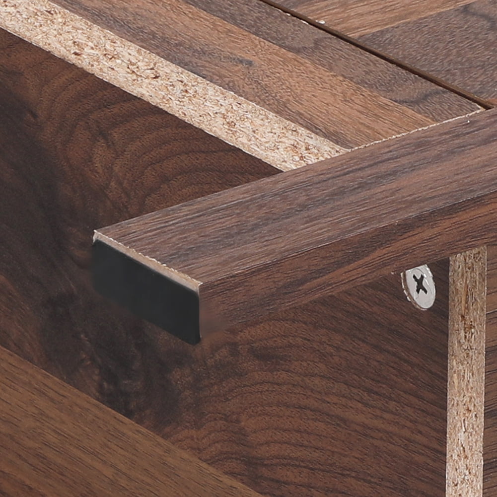Kadyn Nightstand Side End Table with Barn Door Cabinet, Farmhouse End Table Accent Table, Light Walnut Kadyn Nightstand Side End Table with Barn Door Cabinet, Farmhouse End Table Accent Table, Light Walnut