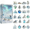 thumbnail image 2 of Polar Bear Christmas Advent Calendar, 24 Days Christmas Countdown Calendar, Christmas New Year Birthday Gift, 2D Christmas Pendant Countdown Gift Box, 2 of 6